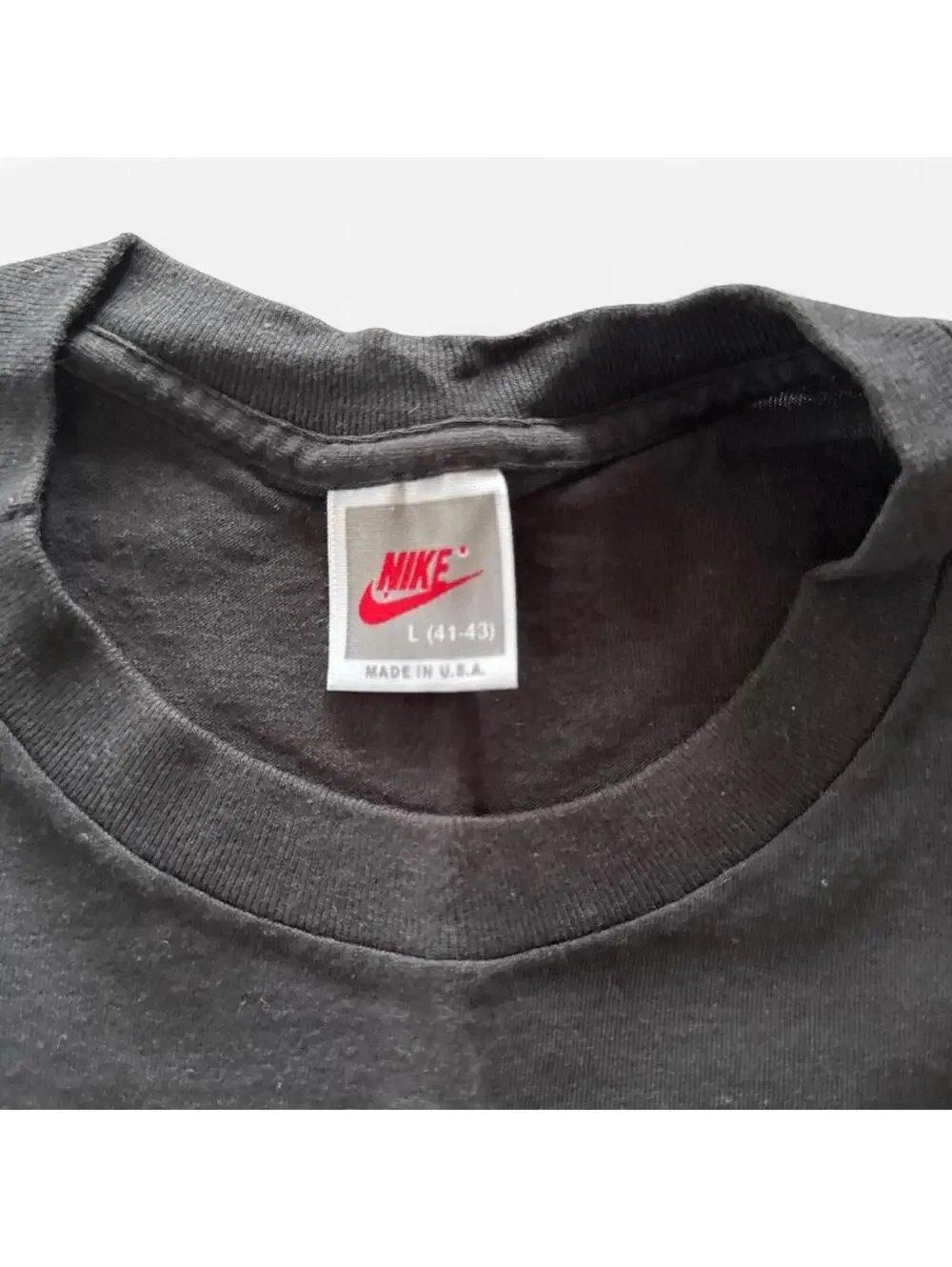 Vintage 1989-1994 “Nike Air” Grey Tag Black T Shirt Single Stitch Large Swoosh